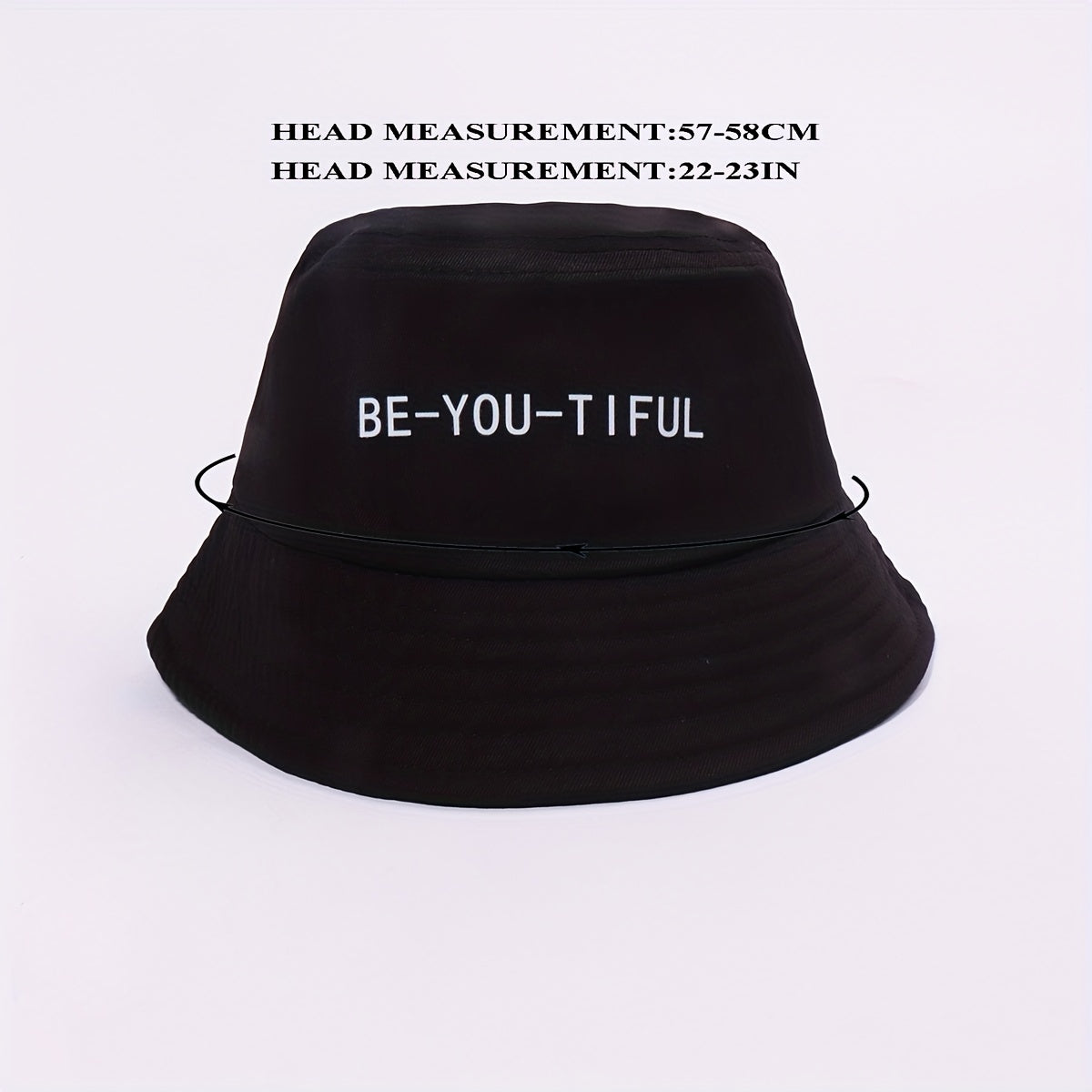BE YOU TIFUL Print Bucket Hat Unisex Lightweight Fisherman Cap