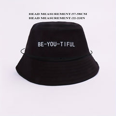 BE YOU TIFUL Print Bucket Hat Unisex Lightweight Fisherman Cap