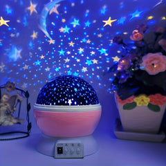Star Night Light 12 Changing Lights Modes 360 Rotating Moon Star Projector
