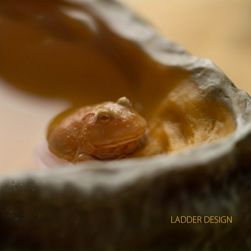 Resin Rock Dish for Reptile and Amphibian Feeding