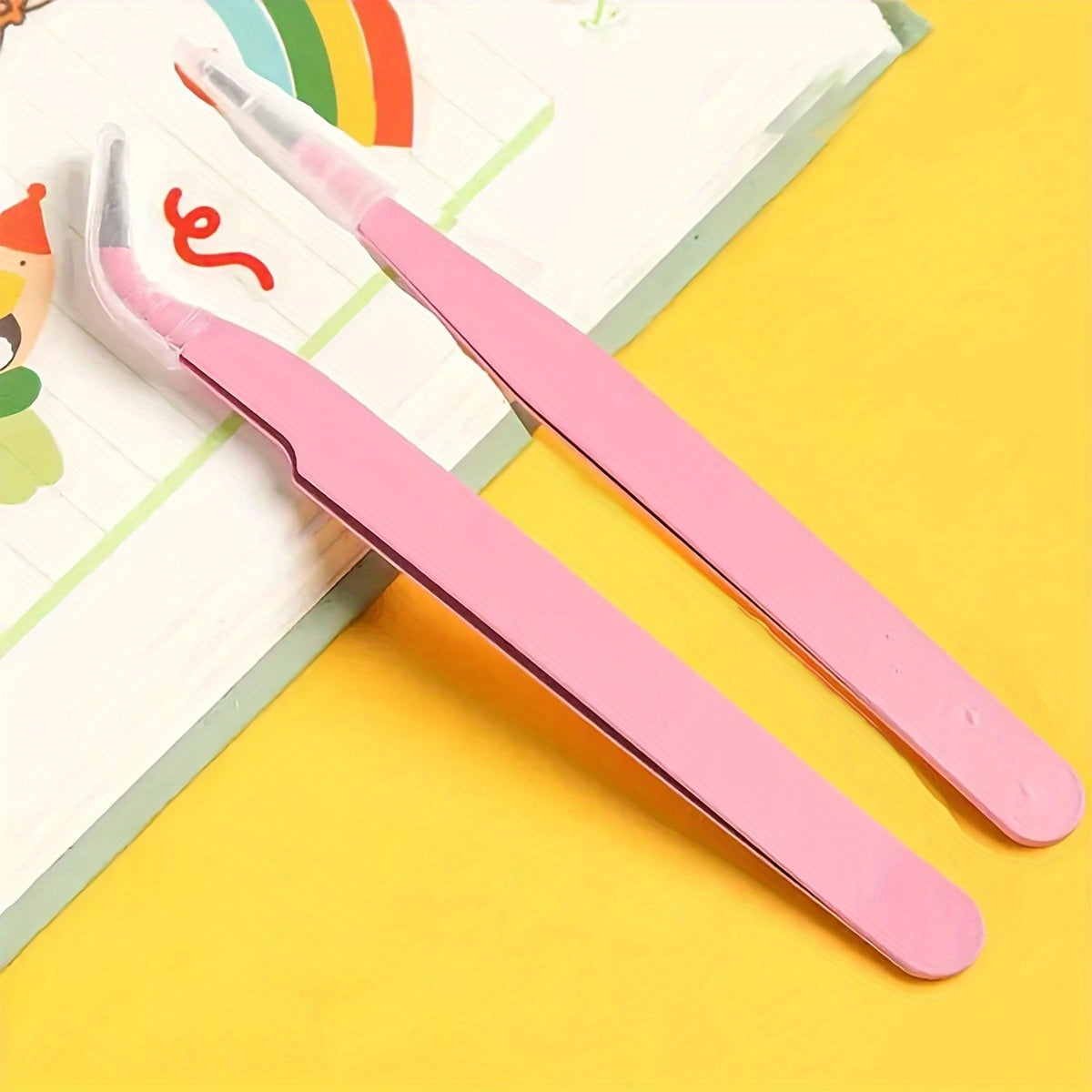 2pcs Precision Tweezers Stainless Steel Straight Tip Tweezers