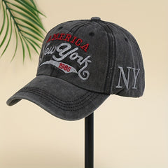 Vintage Distressed York Embroidery Baseball Cap