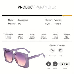Large Frame Sunglasses Square Round Jelly PC Sun Glasses For Party
