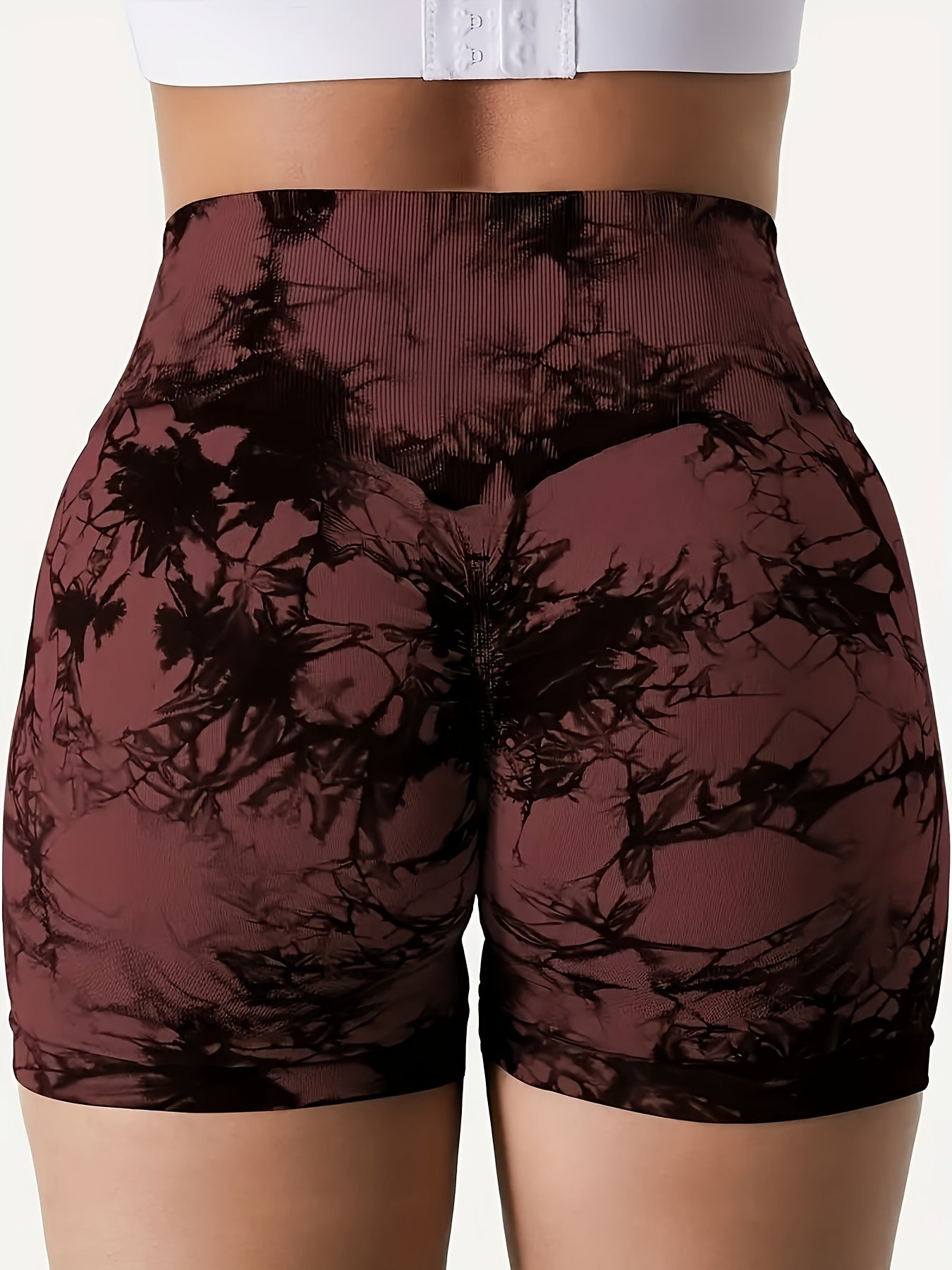 Tie Dye Quick Dry High Waist Yoga Shorts