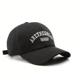 Letter Embroidery Baseball Cap Solid Cotton Dad Hat Unisex Lightweight Sun Hats