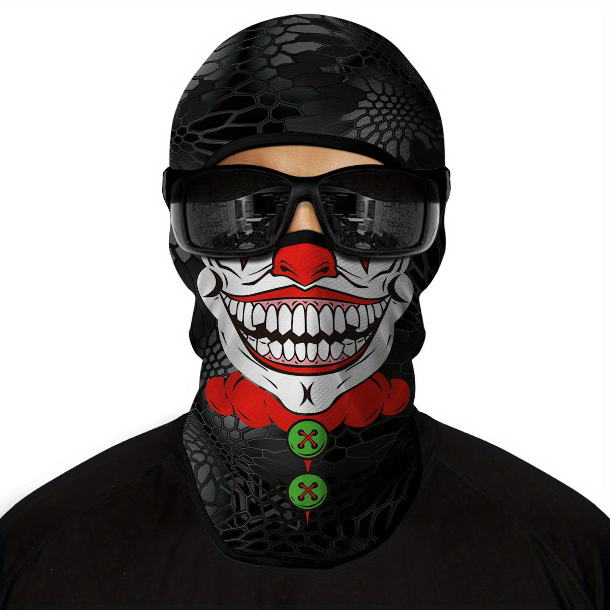 Ghost Skull Face Balaclava Windproof Anti UV for Halloween Cosplay