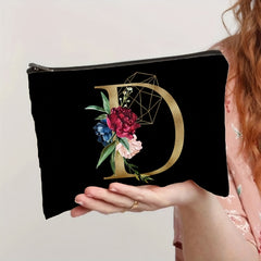 Letter Pattern Zipper Coin Purse Lightweight Clutch Purse