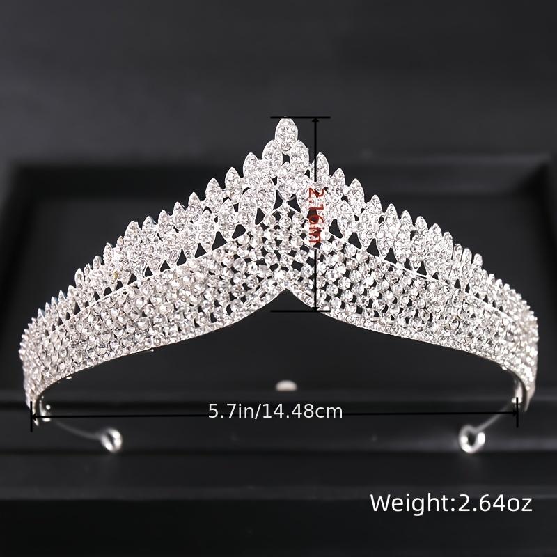 Silver Crystal Tiara Crown Headband for Women Girls