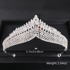 Silver Crystal Tiara Crown Headband for Women Girls