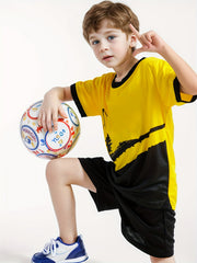 2pcs Quick Dry Boy's Football Kit Soccer Jersey & Moisture Wicking Shorts
