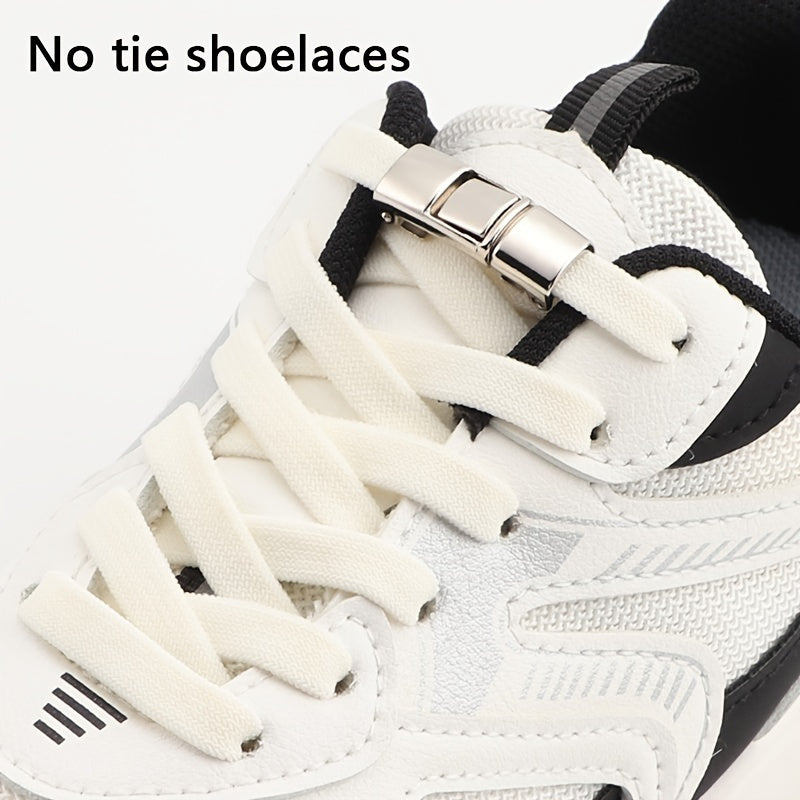 2pcs No Tie Shoelaces With Buckle Easy Tie For Kids & Adults