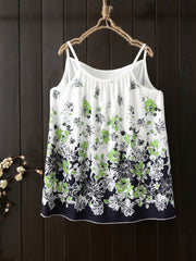 Floral Print Plus Size Cami Top Medium Stretch