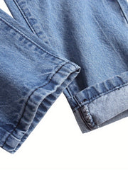 Slim Fit Ripped Jeans Men's Distressed Denim Pants
