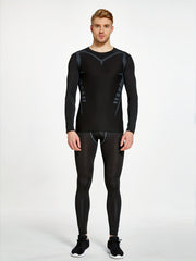 Men's Compression Long Sleeve Sports Shirt for Basketball Football Running