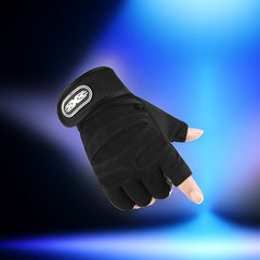 1pair Fingerless Gloves Breathable Non-slip Half Finger Gloves for Weightlifting