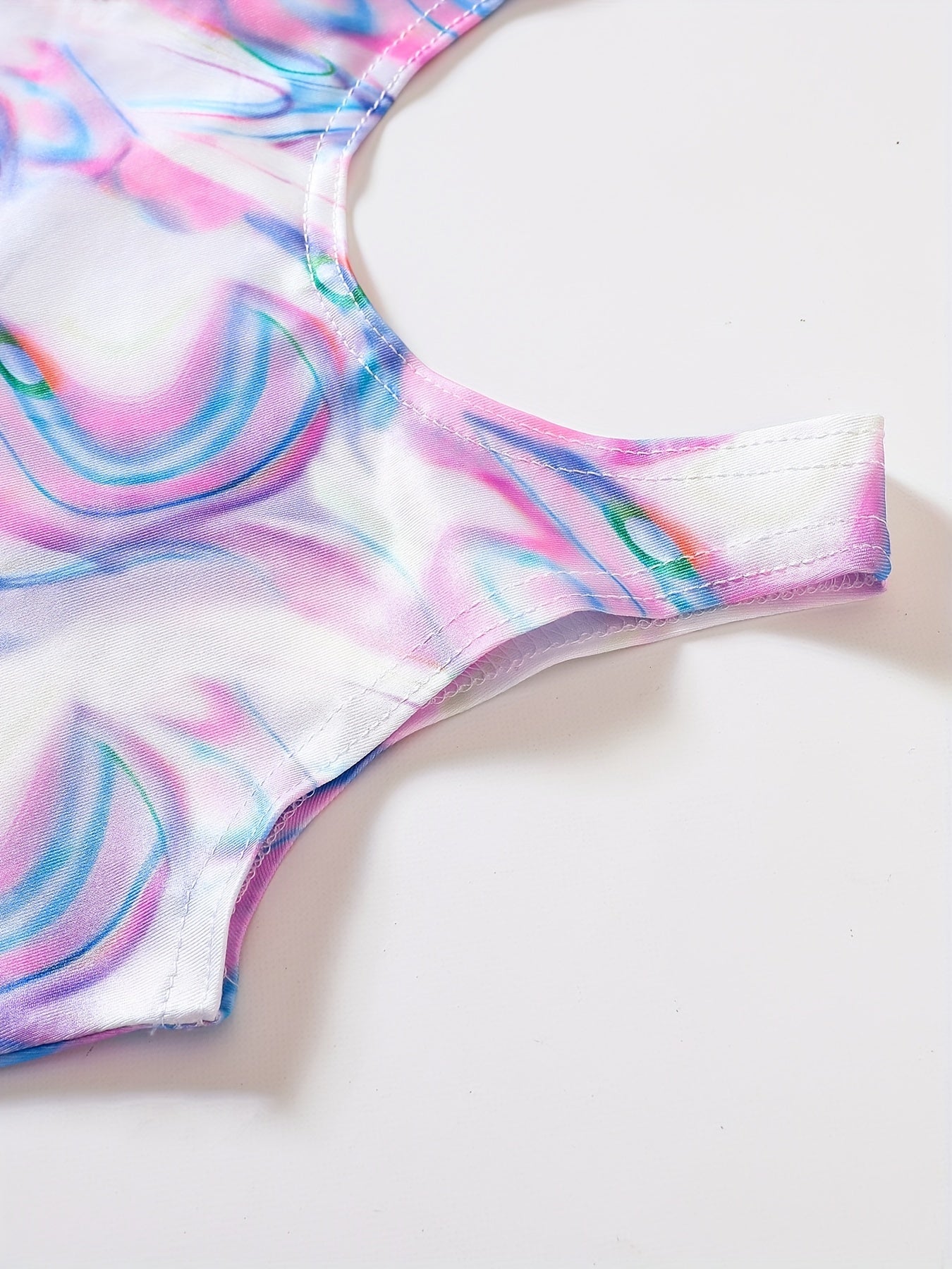 Girl's Tie Dye Bikini Set Tank Top & Briefs Beach Vacation Swimwear