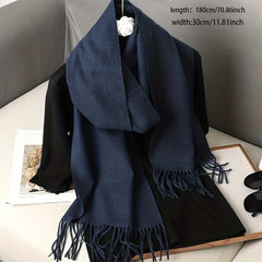 Unisex Windproof Plain Color Scarf for Outdoor