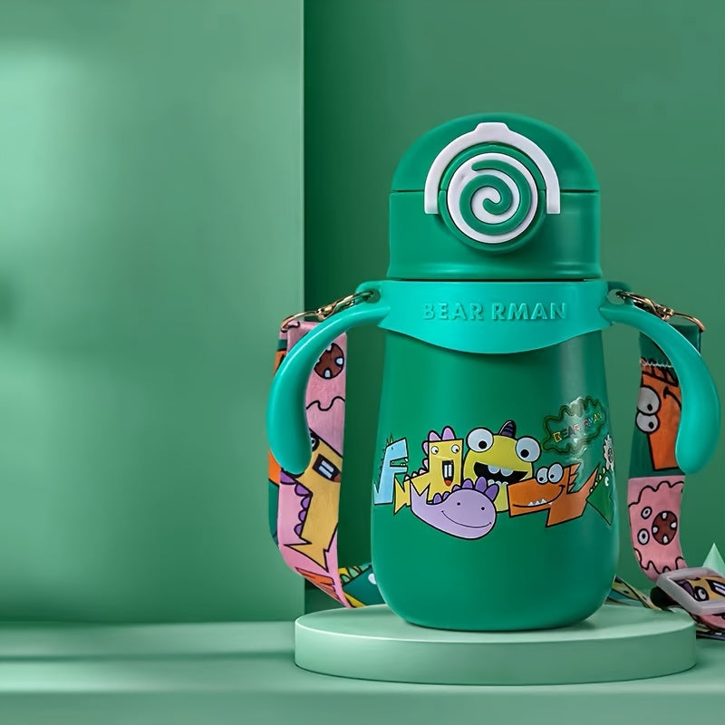 380ml Insulated Kids Cup with Straw and Handle