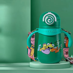 380ml Insulated Kids Cup with Straw and Handle