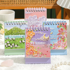 Mini Desk Calendar Colorful Tabletop Flip Calendar