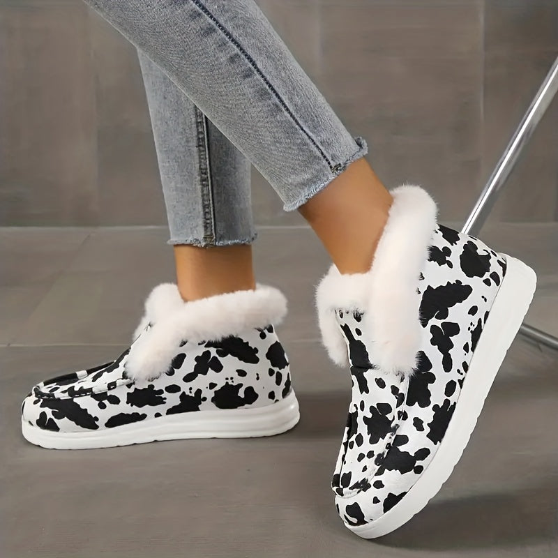 Fur Fleece Lined Snow Shoes Lightweight Non Slip Boat Shoes