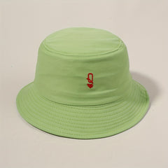 Green Bucket Hat Sunscreen Fisherman Cap for Women