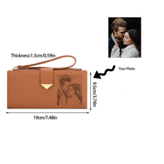 Personalized Photos Wallet Large Capacity Clasp Clutch Bag Bifold Wallet