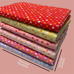 11pcs Heart Shaped Polyester Fabric for DIY Sewing Scrapbooking
