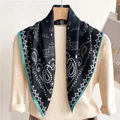 Paisley Print Bandana Shawl Casual Square Scarf Neckerchief Head Wrap