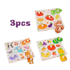 Wooden Learning Puzzles for Preschoolers - Letter Shapes Animal