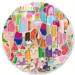 106pcs Ice Cream Waterproof Vinyl Stickers Scrapbook Laptop Bumper Skateboard