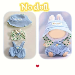 3pcs Morandi Casual Set for Dolls - Mini Doll Outfit Set with Removable Straps