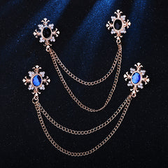 Men's Statement Corsage Shirt Collar Brooch