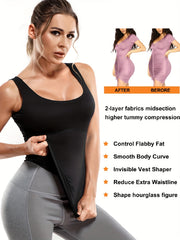 SCARBORO Seamless Shaping Vest Tummy Control Compression Shaper
