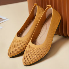 Women's Breathable Mesh Flat Point Toe Slip-On Lightweight Shoes