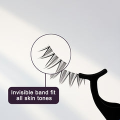 Wispy Manga False Eyelashes Clear Band Short Lashes TS13