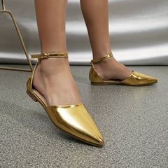 Women's Pointed Toe Strap Flat Shoes