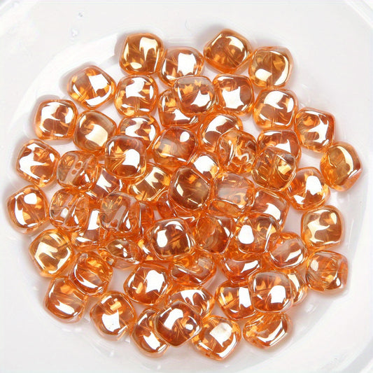 30pcs 11mm AB Glass Beads Irregular Flat Earrings Charms for DIY Jewelry Making