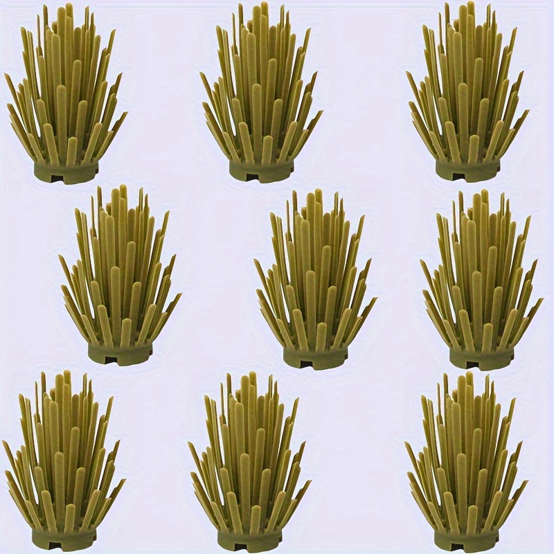 9pcs Building Block Farm Grass Shrub Plant Garden Ranch Fence Scene Play