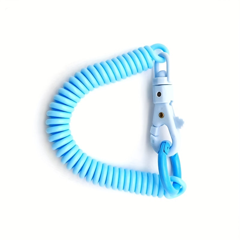 Kids Spring Keychain Retractable Safety Rope Decorative Accessory