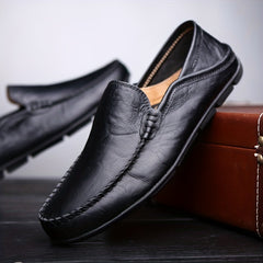 Men's Comfy Moc Toe Loafer Slip On Shoes