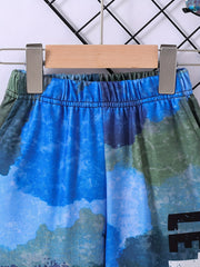 Boys Camo Letter Print Active Sweatpants Jogger Pants