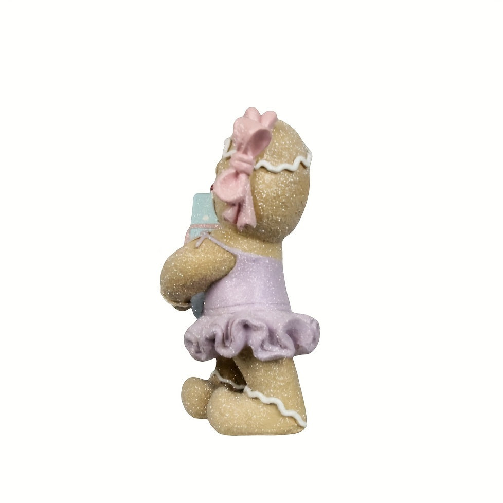Resin Gingerbread Boy Girl Christmas Decor