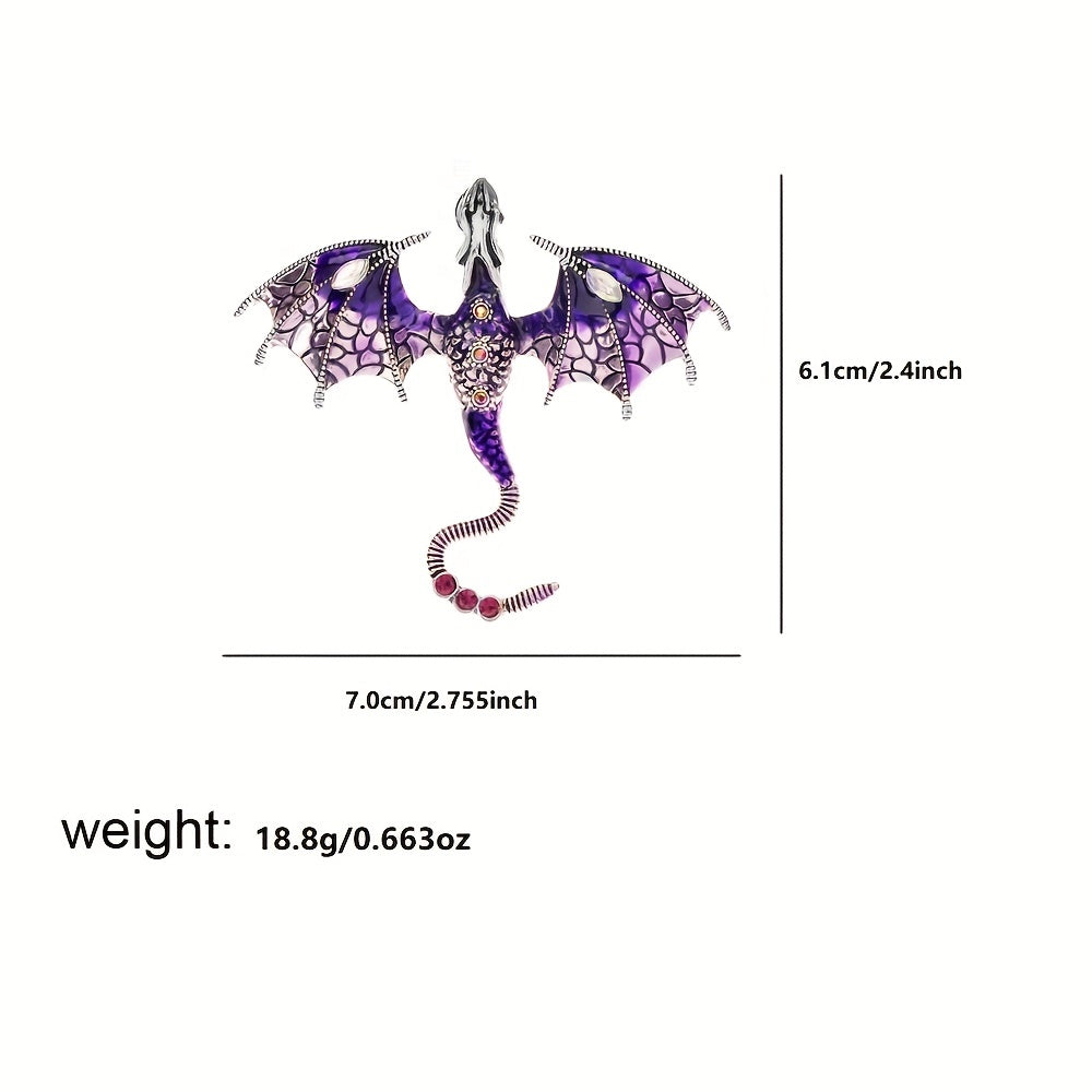 Enamel Fly Dragon Brooch Party Favor Birthday For Women