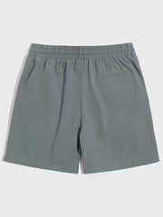 Men's Drawstring Shorts Summer Beach Resort Casual Waist Shorts