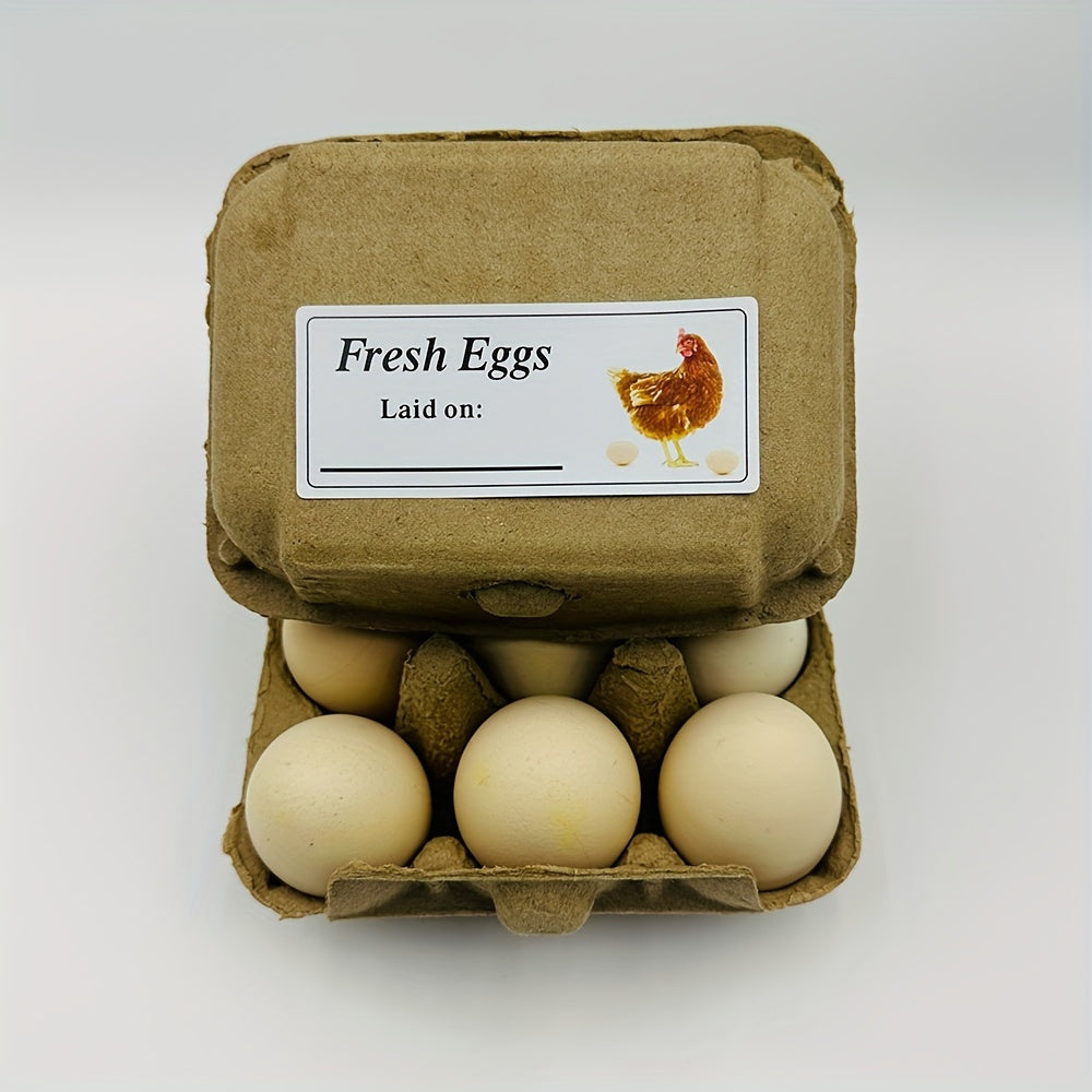 60pcs Egg Sticker Date Label Copperplate Paper Self-Adhesive