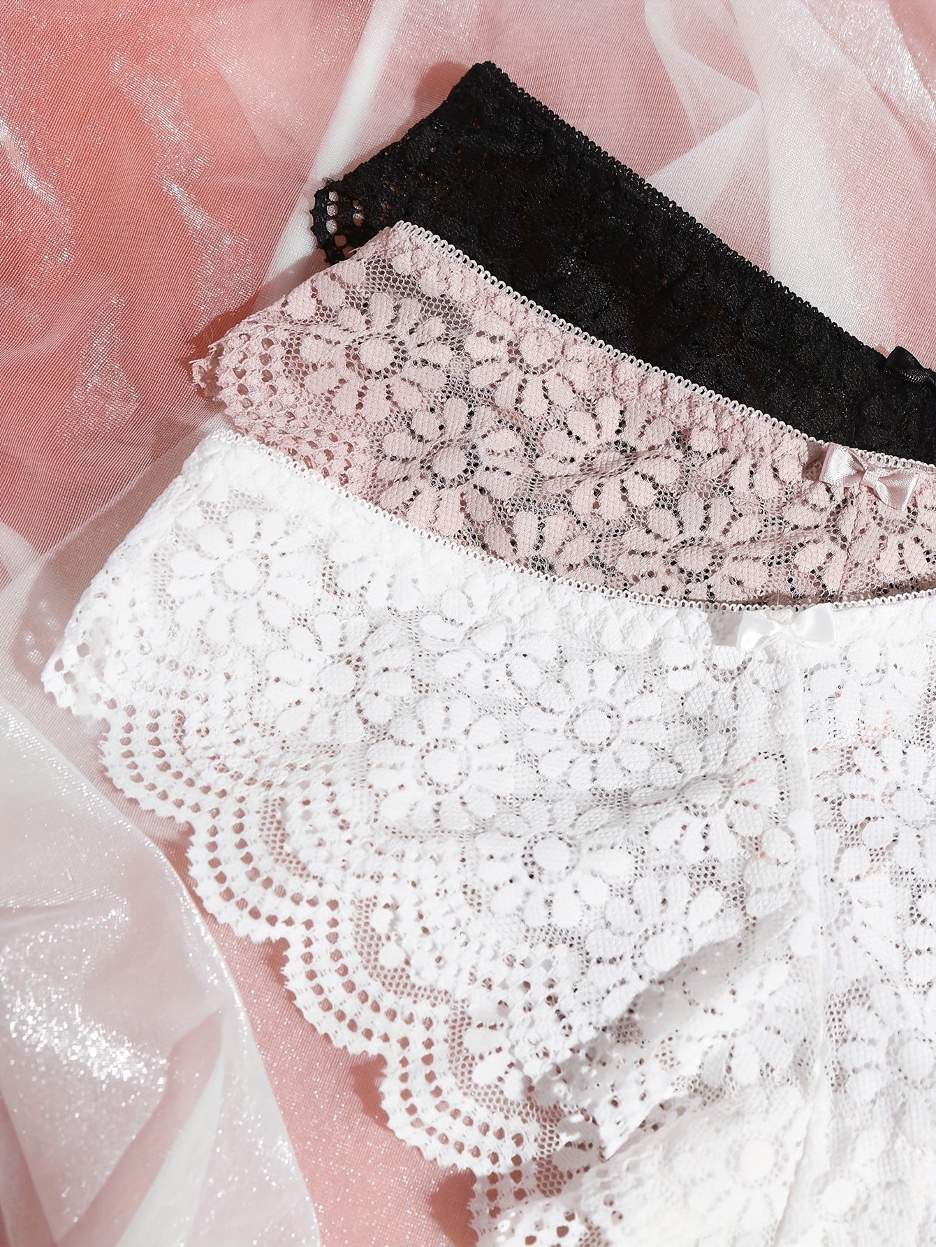 Floral Lace Bra & Panties Set Wireless Lingerie Women's Underwear