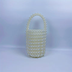 Mini Beaded Bucket Bag Handbag for Wedding Party Prom