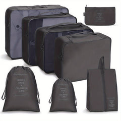 8 Set Packing Cubes For Suitcases Luggage Storage Bags Portable
