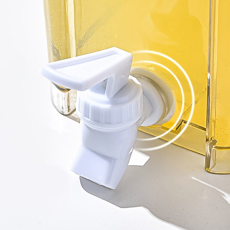 3900ml Transparent Cold Water Jug With Faucet, Large Capacity Beverage Bucket